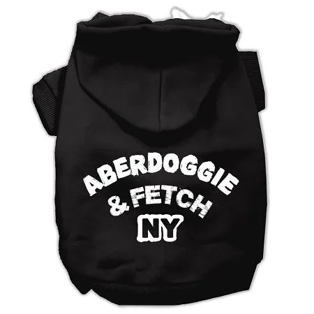 Aberdoggie NY Screenprint Pet Hoodies Black Size XS (8)