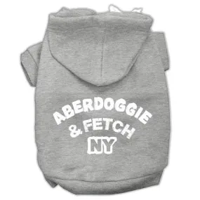 Aberdoggie Ny Screenprint Pet Hoodies Grey Size Lg (14)