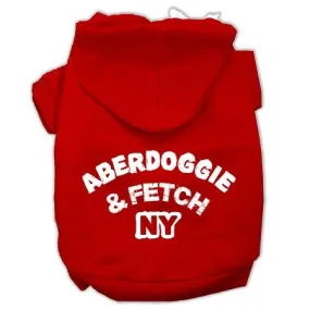 Aberdoggie NY Screenprint Pet Hoodies Red Size XS (8)