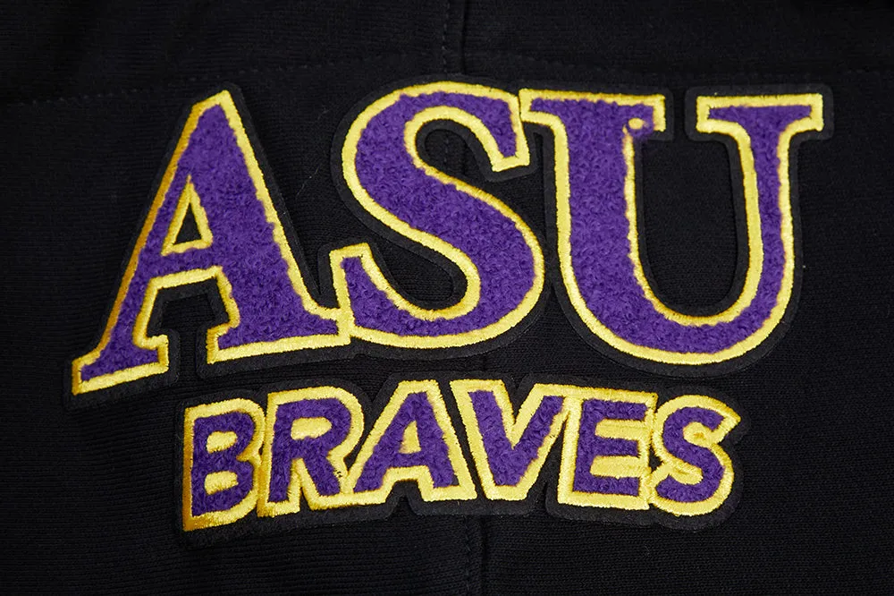 ALCORN STATE UNIVERSITY CLASSIC MEN'S STACKED LOGO PO HOODIE (BLACK)