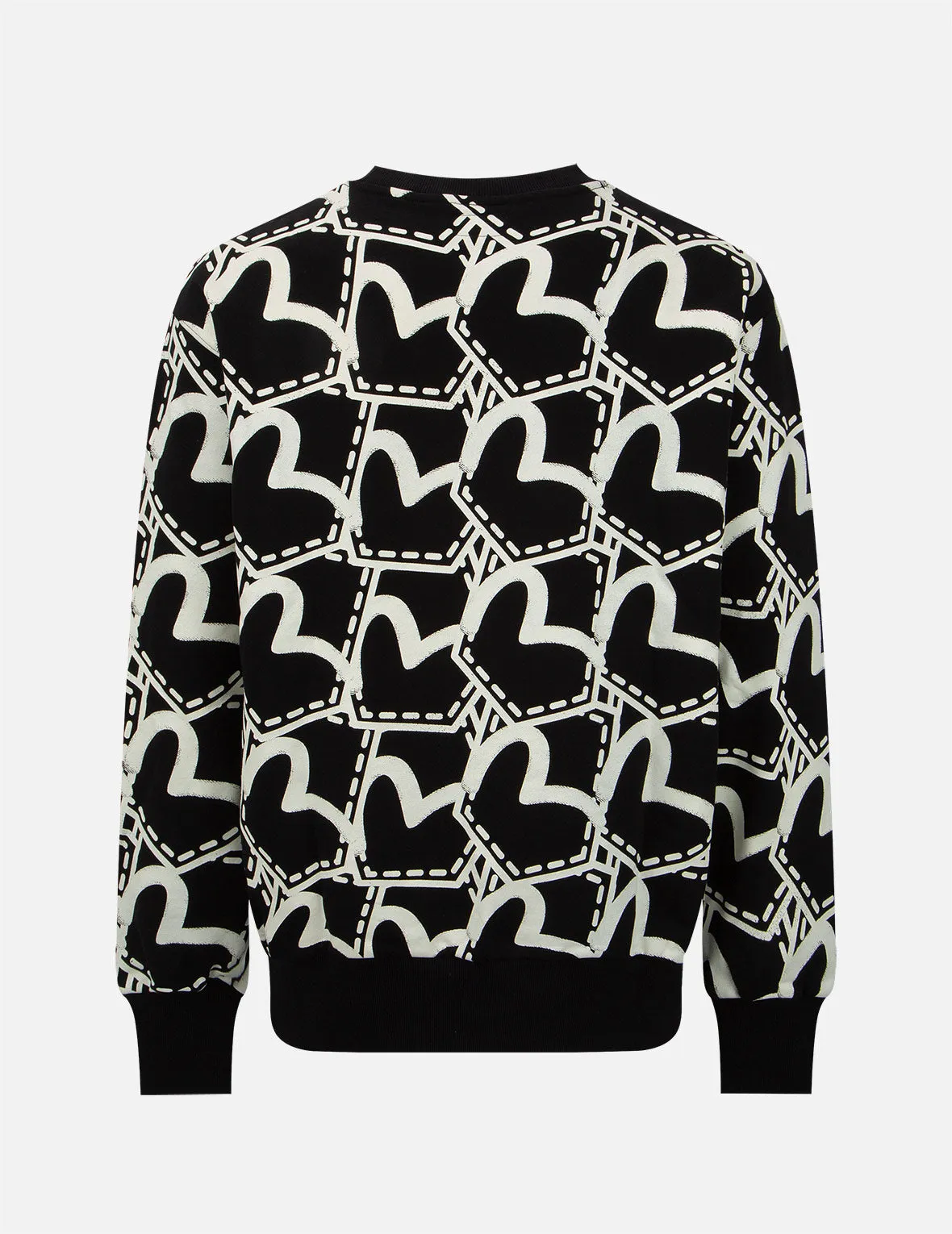 Allover Seagull Pocket Graphic Print Sweatshirt