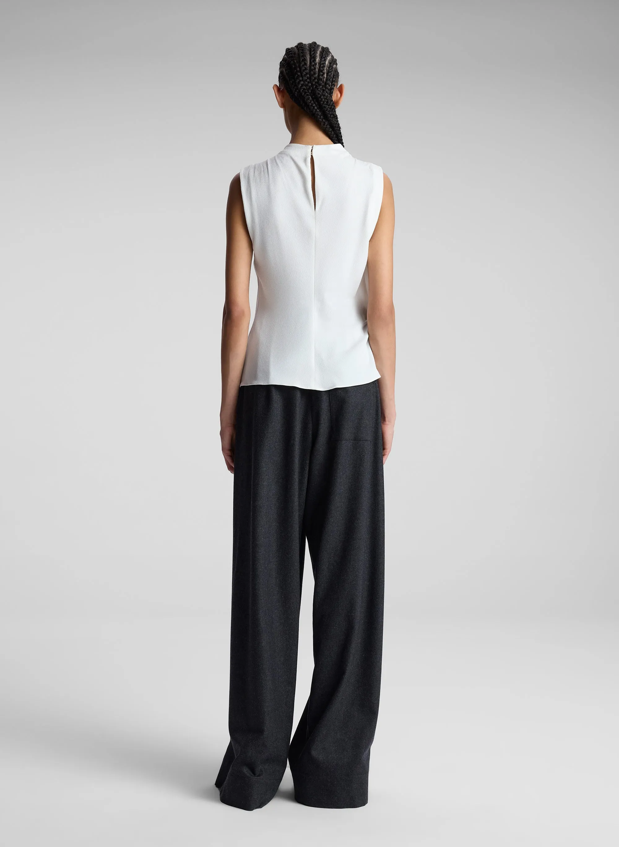 Amira Ruched Sleeveless Top