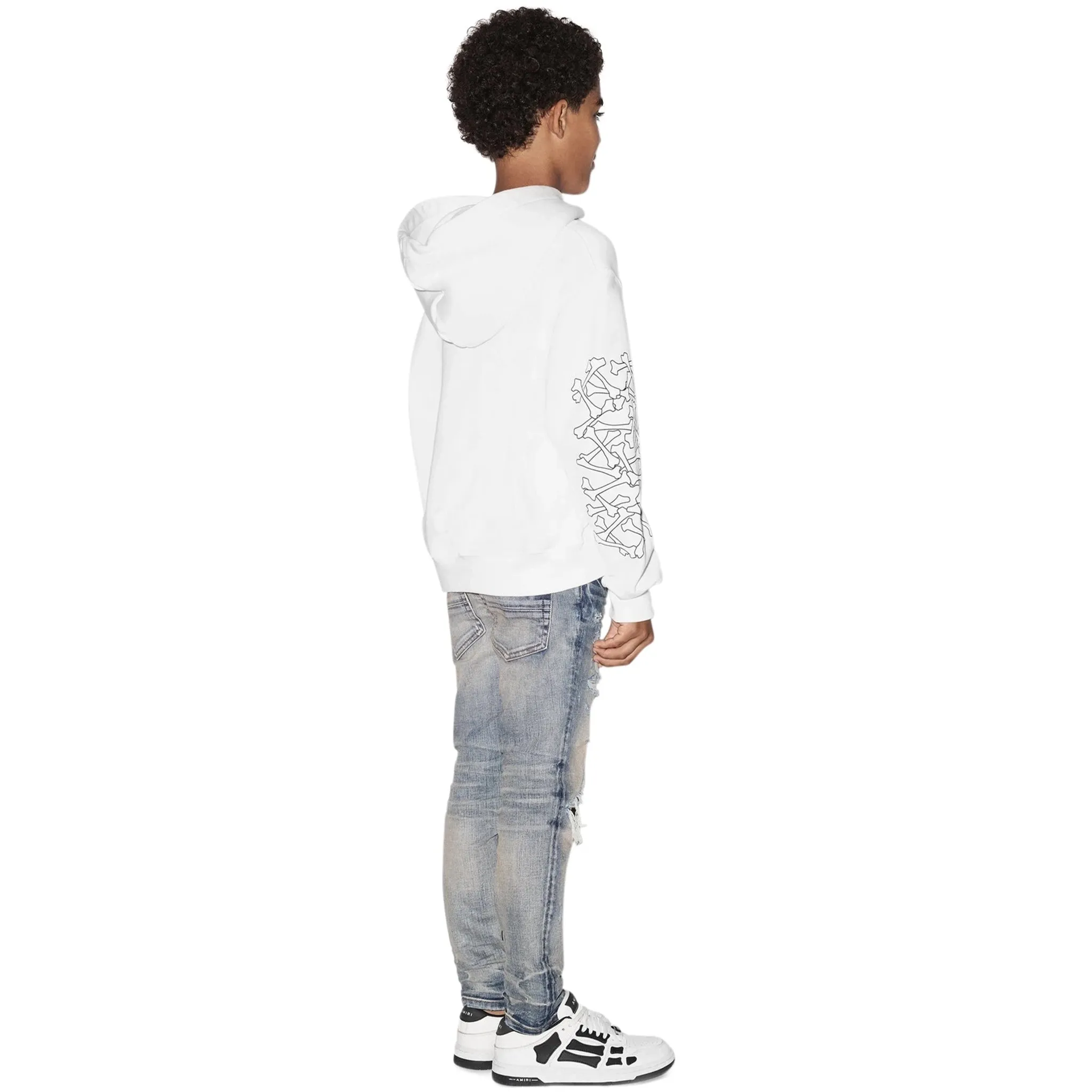 Amiri Kids Bones White Hoodie