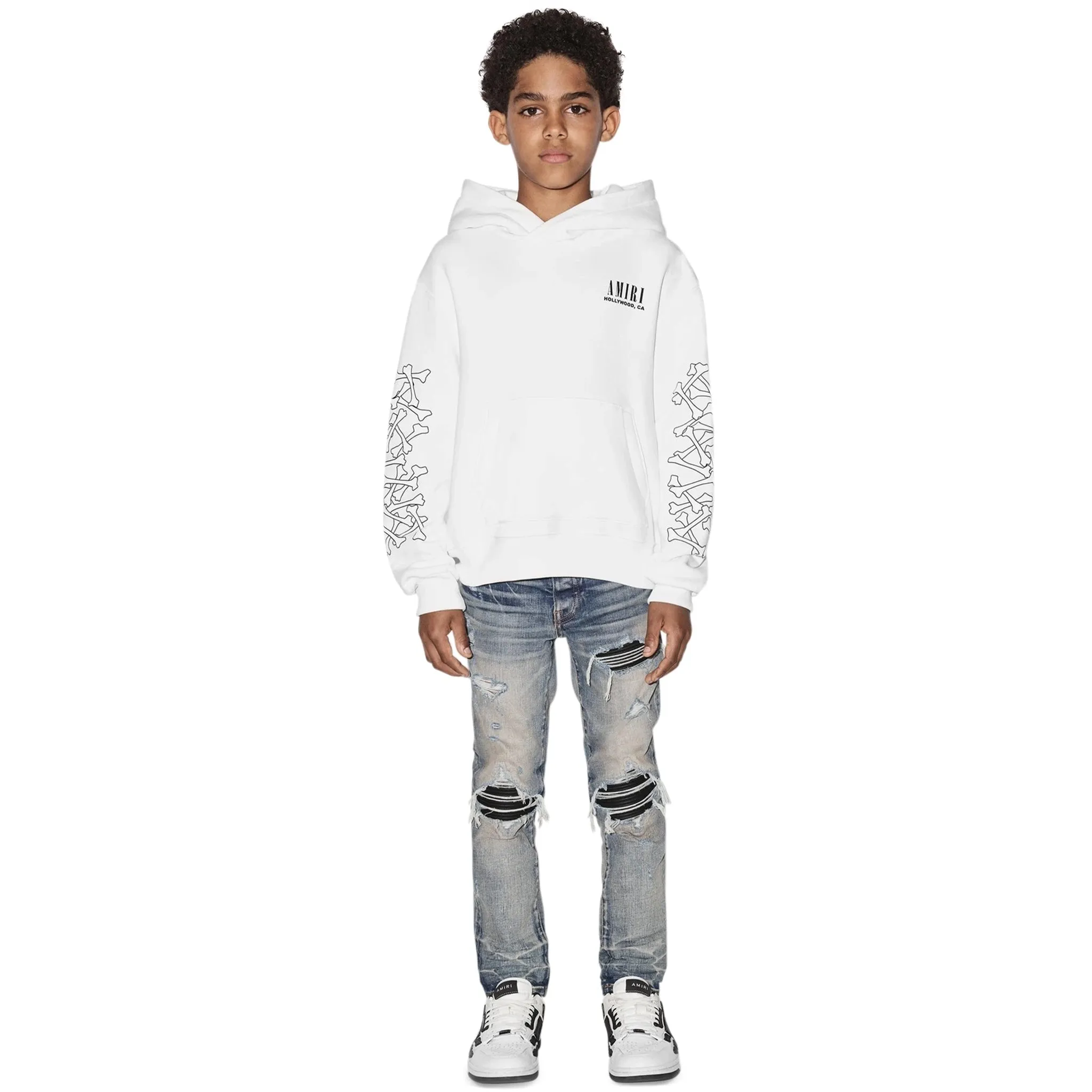 Amiri Kids Bones White Hoodie