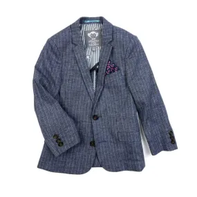 Appaman Boys Chambray Stripe Linen Sports Jacket