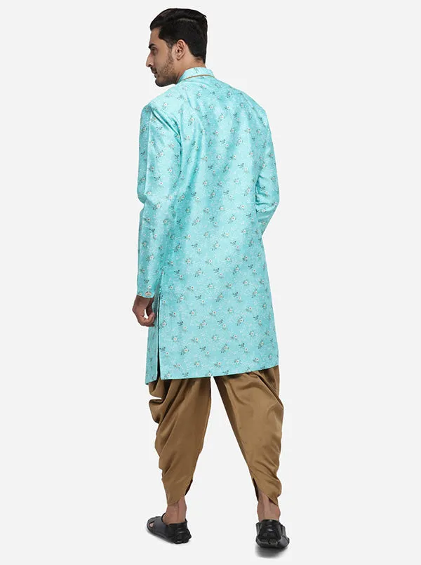 Aqua Green Semi Indowestern | Azania