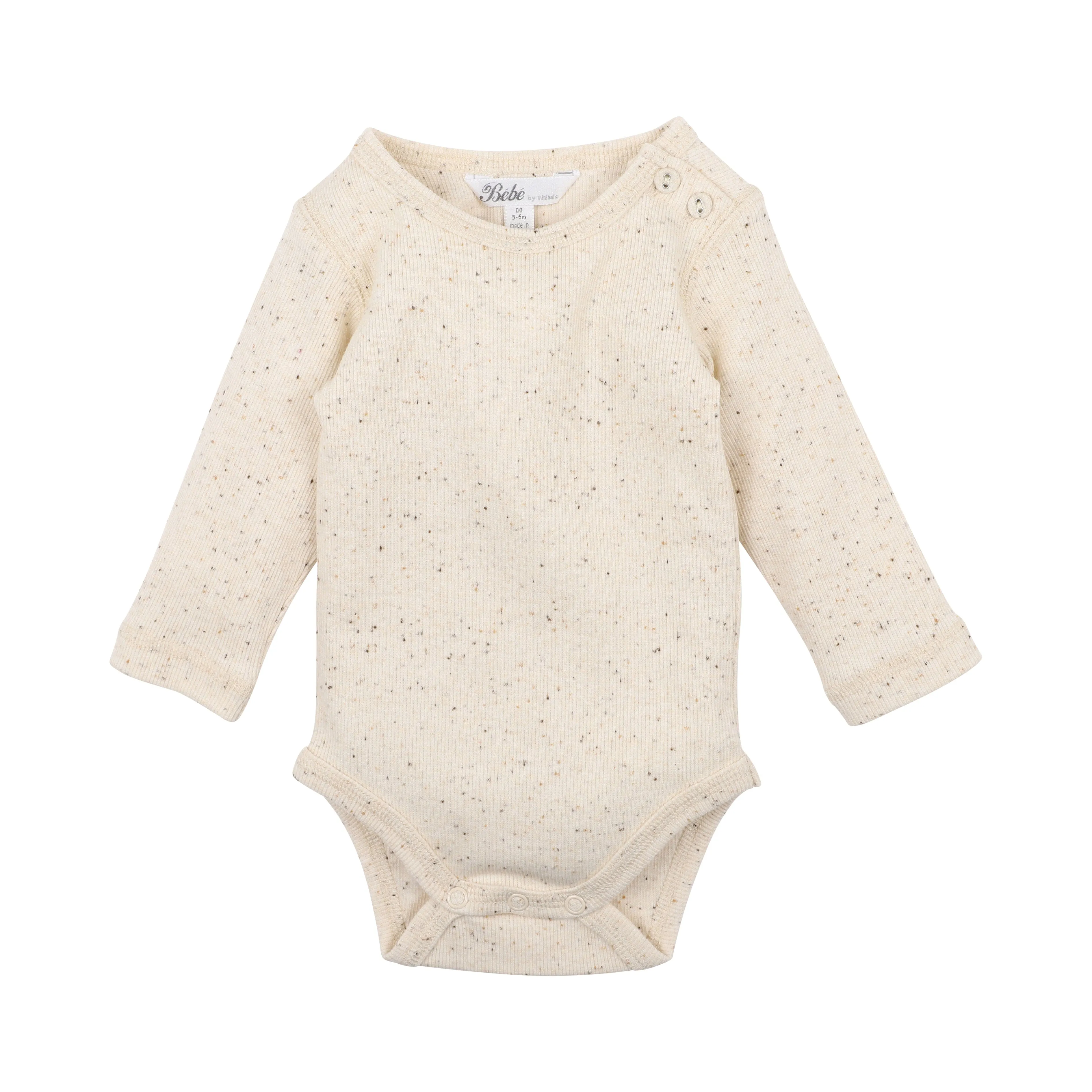 Bebe - Latte Speckle Rib Bodysuit