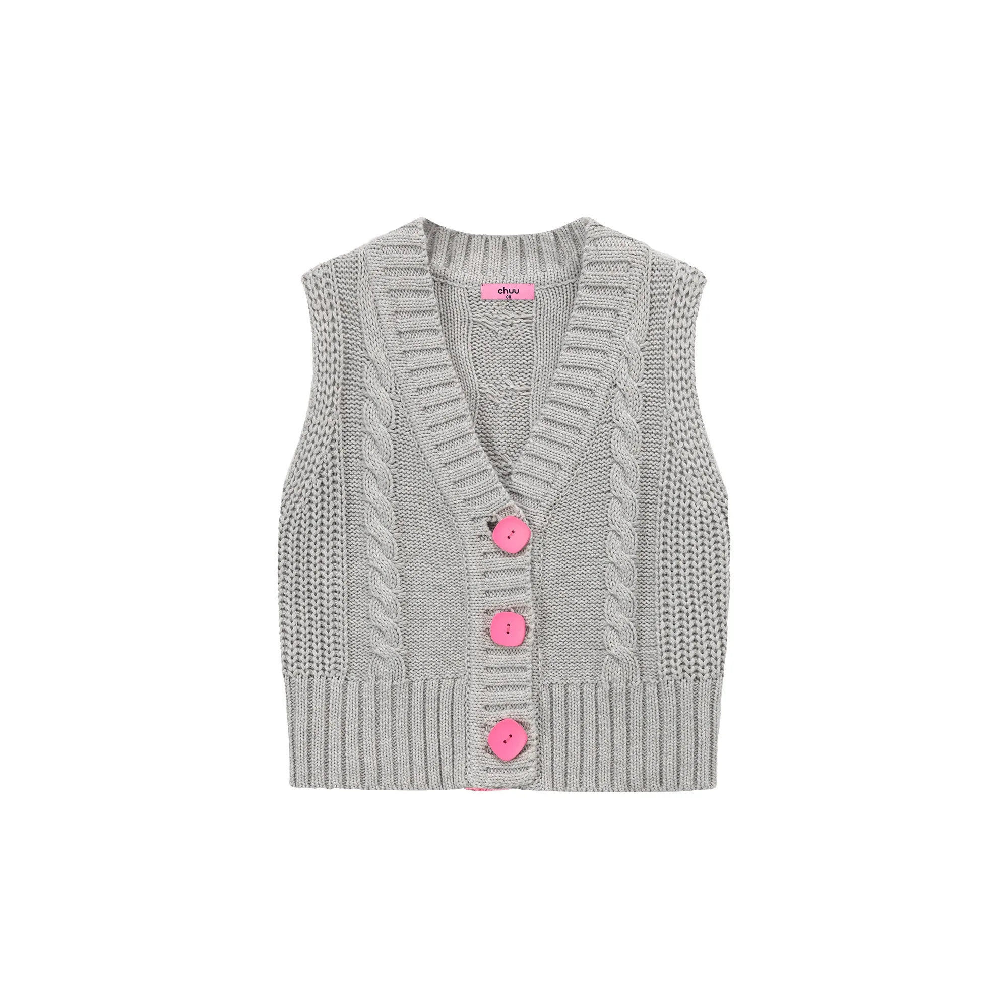 Big Button Knit Vest