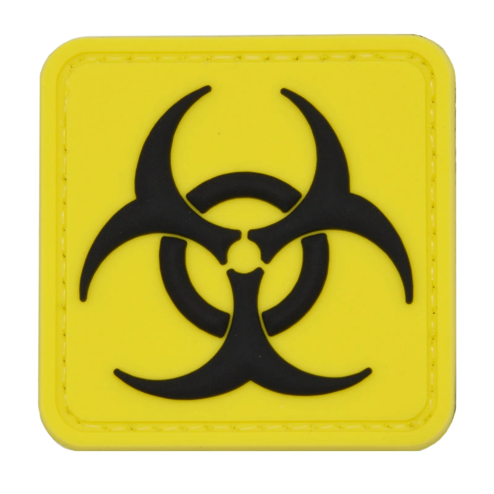 Biohazard Square Patch Yellow