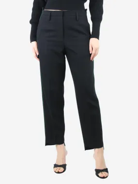 Black tailored trousers with size-strip - size UK 10