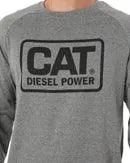 Cat Diesel Power L/S Tee - Dark Heather Grey