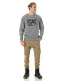 Cat Diesel Power L/S Tee - Dark Heather Grey