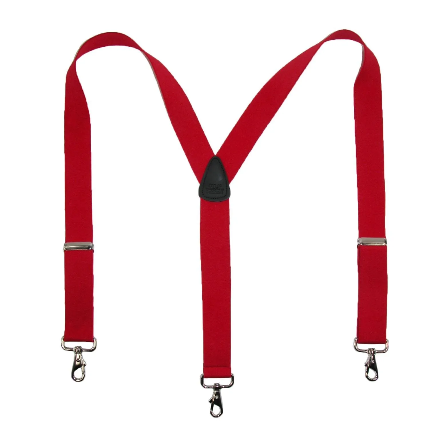 CTM® Men's Big & Tall Elastic Solid Color Y-Back Suspender with Swivel Hook Ends