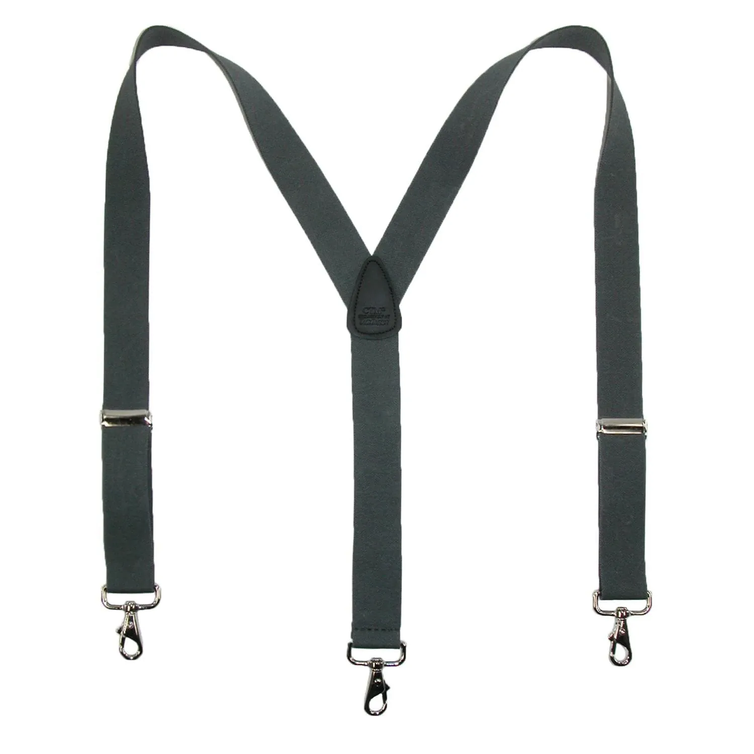 CTM® Men's Big & Tall Elastic Solid Color Y-Back Suspender with Swivel Hook Ends