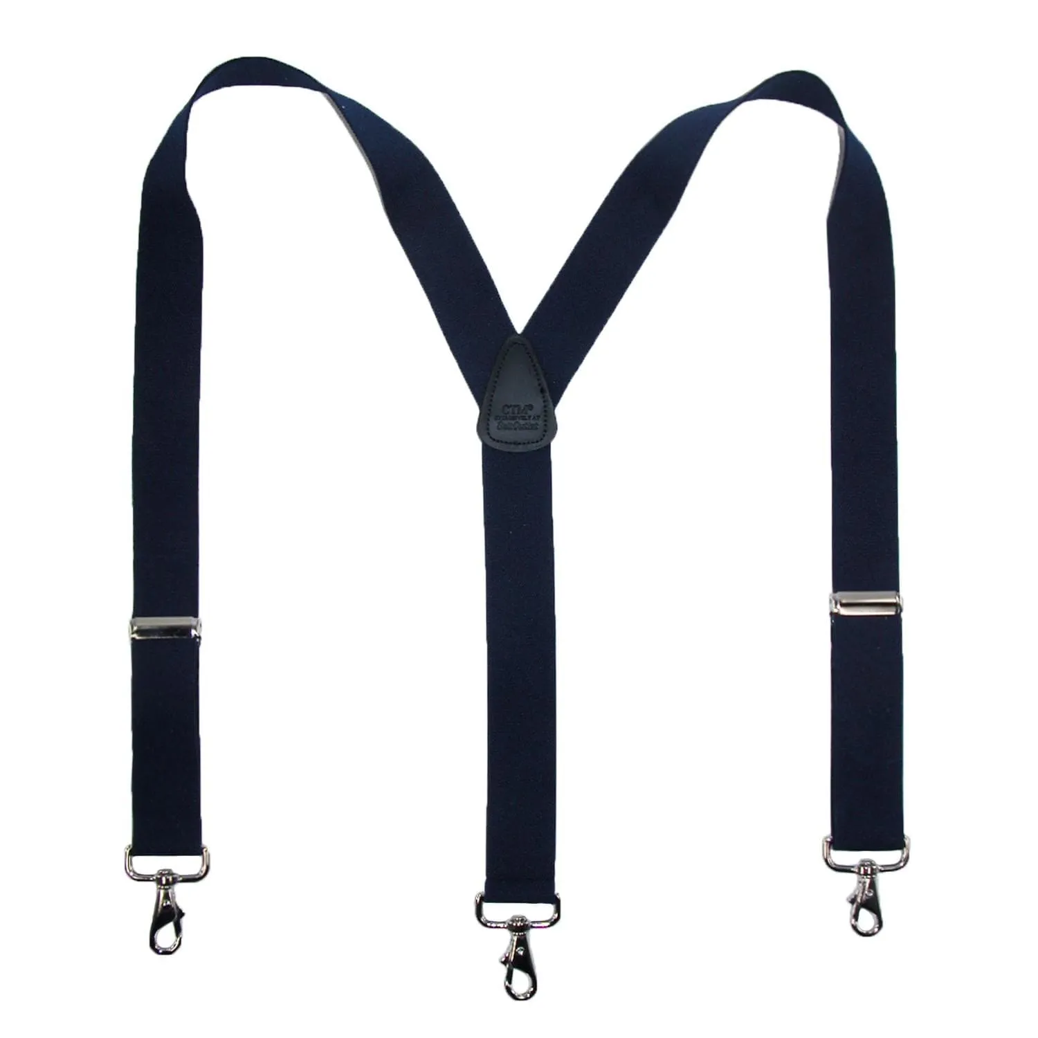 CTM® Men's Big & Tall Elastic Solid Color Y-Back Suspender with Swivel Hook Ends