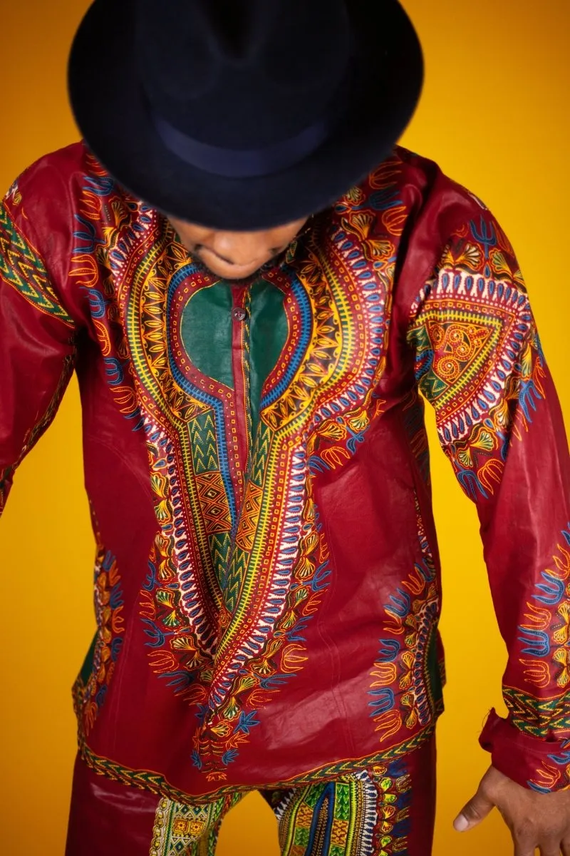 Dashiki Matching Outfit In Red