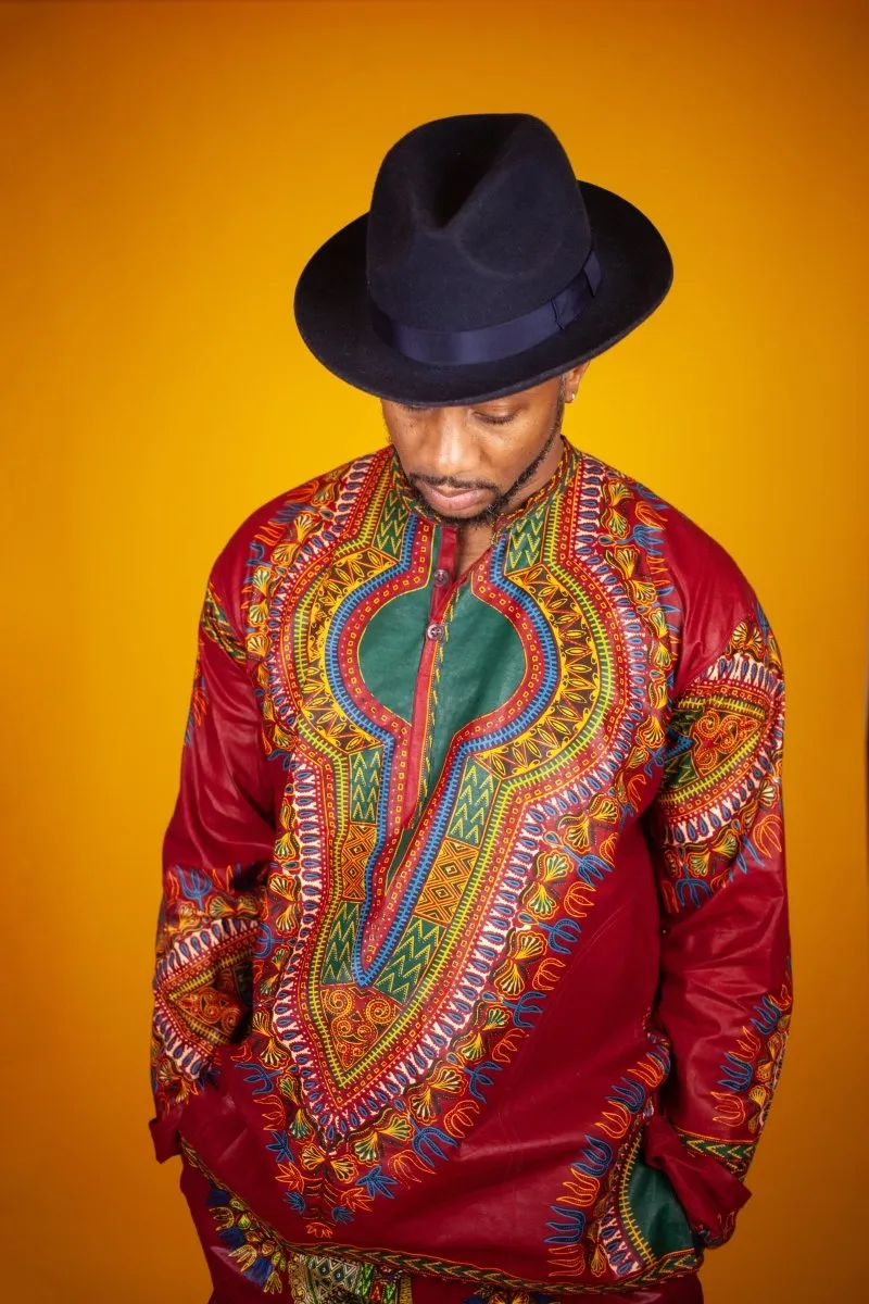 Dashiki Matching Outfit In Red