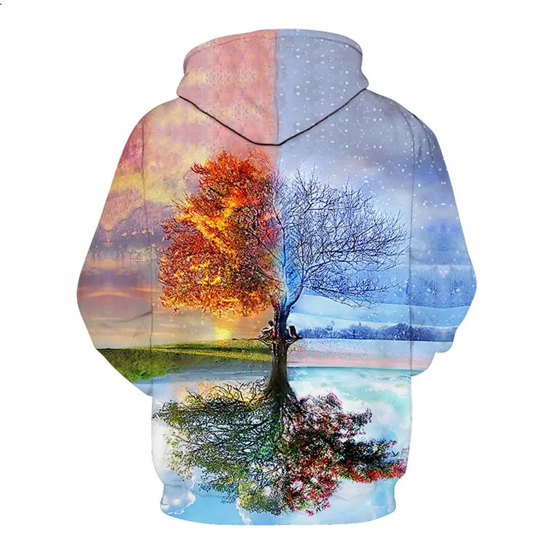 Dawn and Night Tree Hoodie