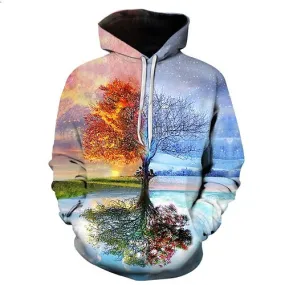 Dawn and Night Tree Hoodie