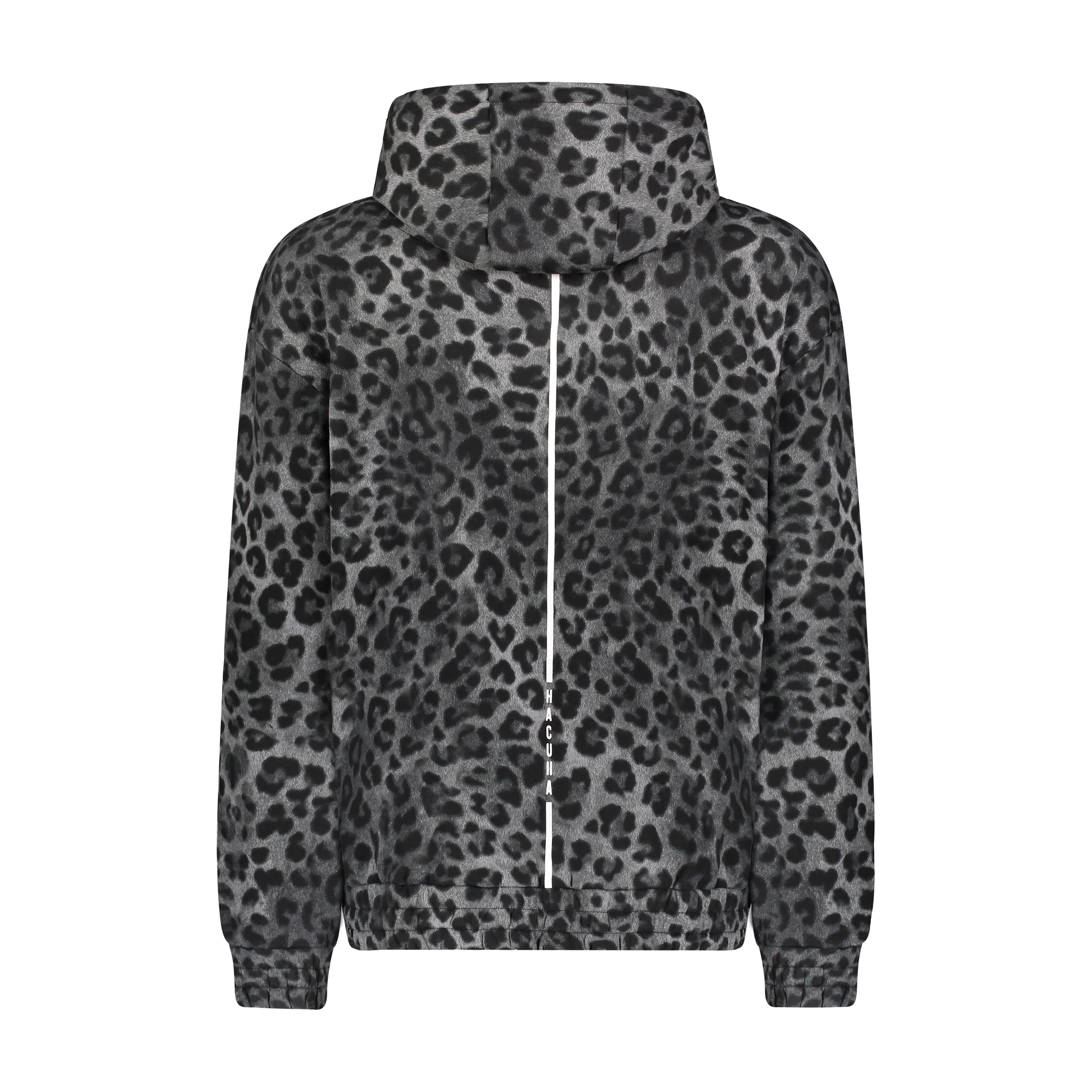 DEMON ANIMAL HOODIE GREY LEOPARD