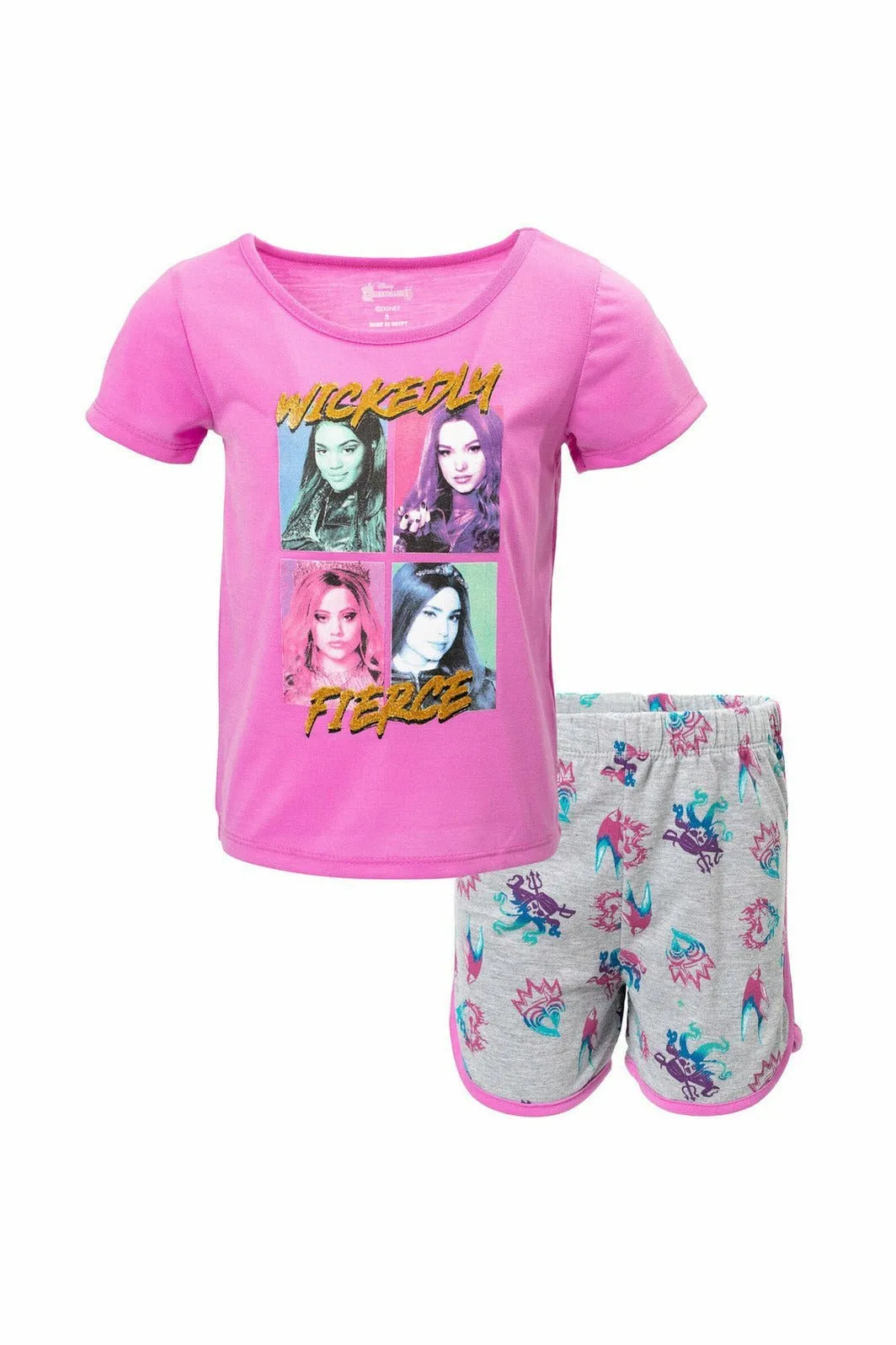 Disney Descendants Graphic T-Shirt & French Terry Shorts