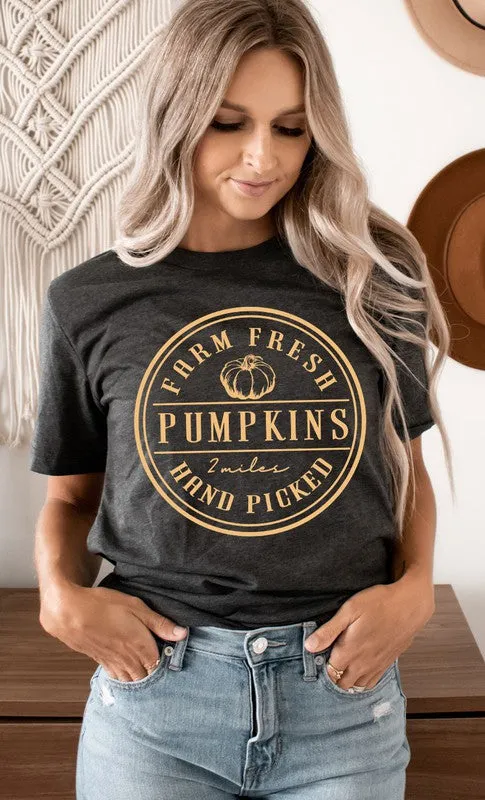 Farm Fresh Pumpkins Circle PLUS Graphic Tee