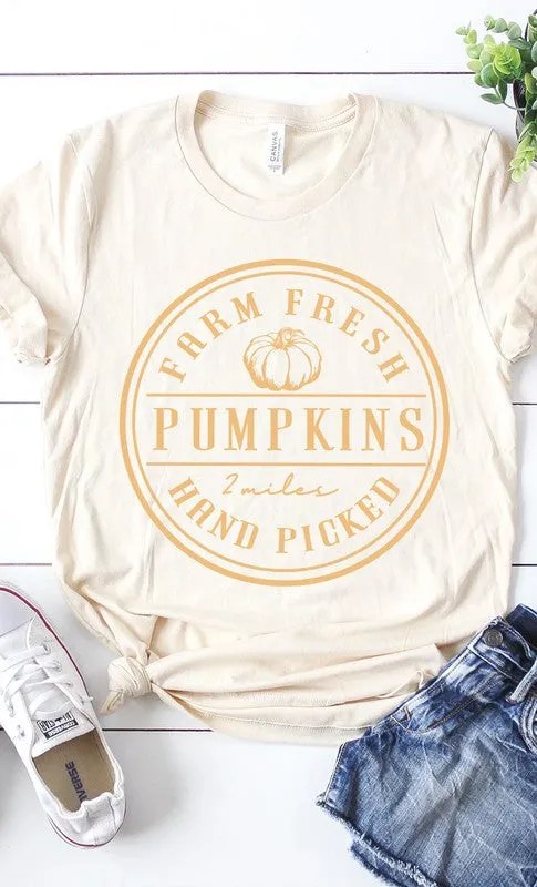 Farm Fresh Pumpkins Circle PLUS Graphic Tee