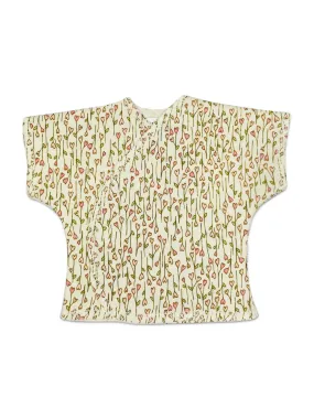 Floral Heart Print Short Sleeve Shirt