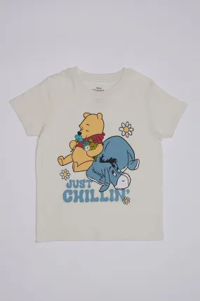 Girls' Winnie The Pooh Winnie And Eeyore Just Chilling Graphic Tee