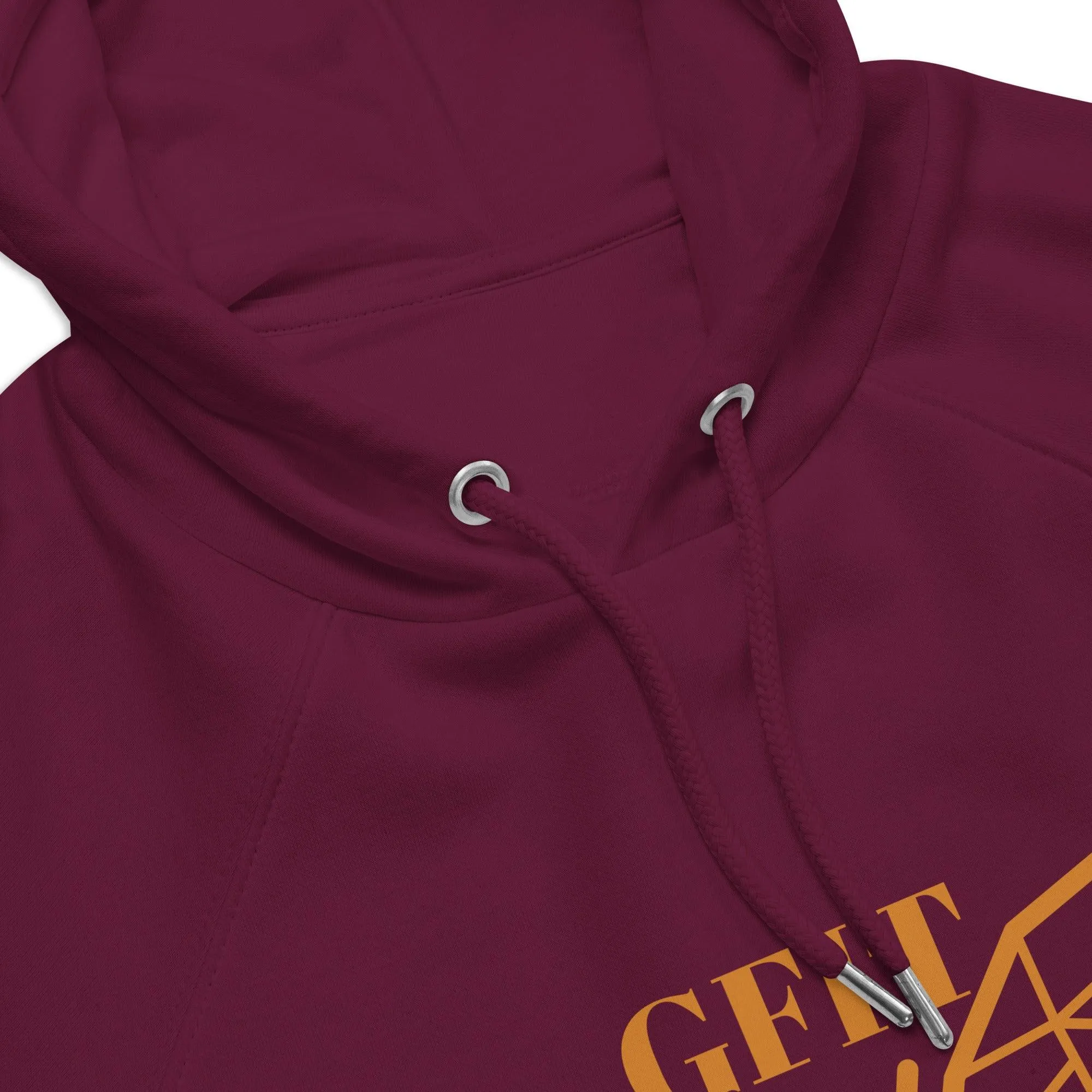 Golden Butterfly Unisex Eco Raglan Hoodie - Burgundy