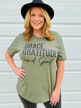 Grace Gratitude God Graphic Tee