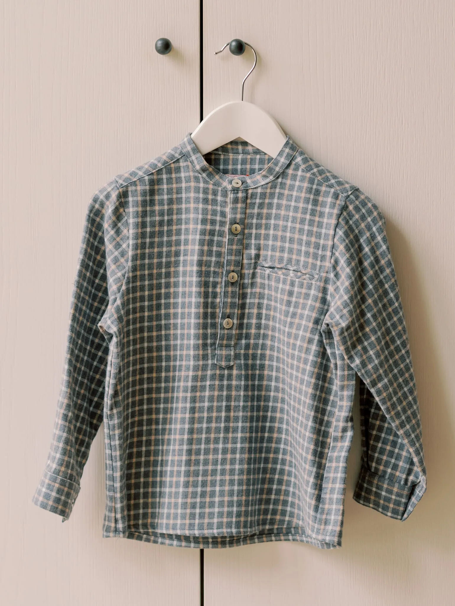 Grey Check Mateo Long Sleeve Boy Shirt