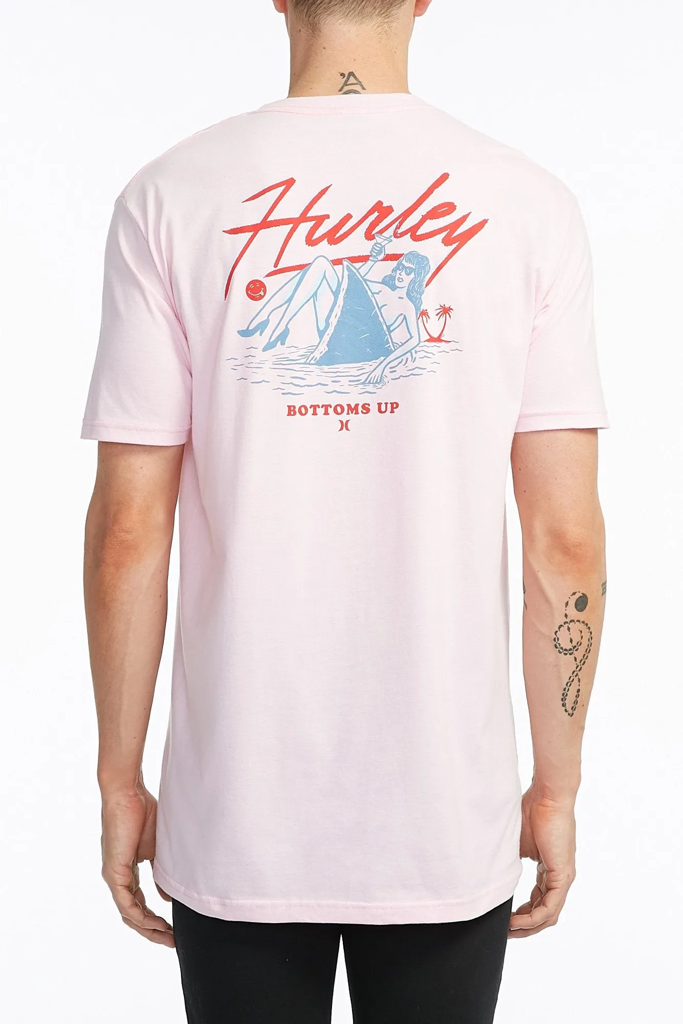 Hurley Guys Bottoms Up Rose Tee