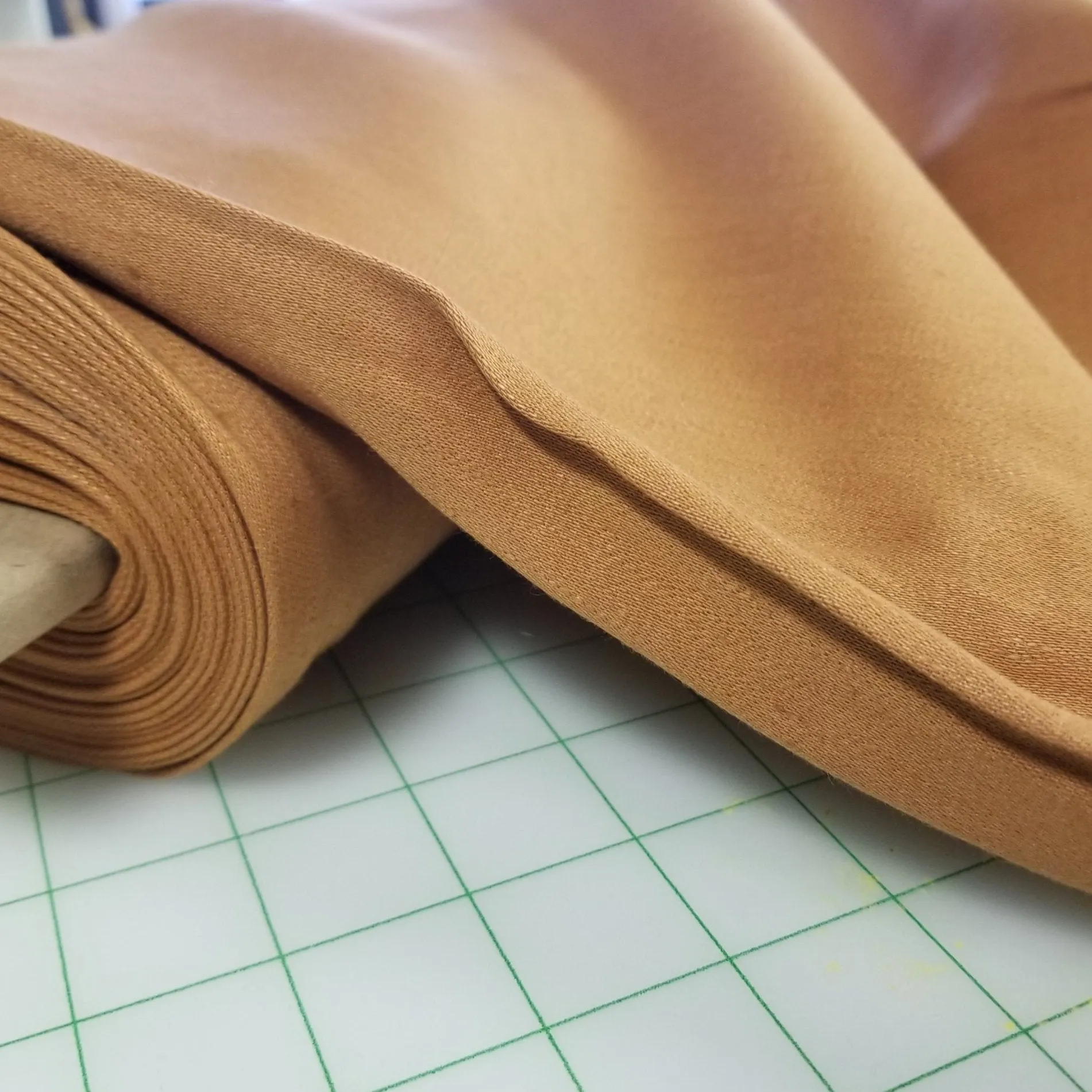 Irish Linen Golden Caramel Suiting Weight Spence Bryson Woven 270 GSM- by the yard