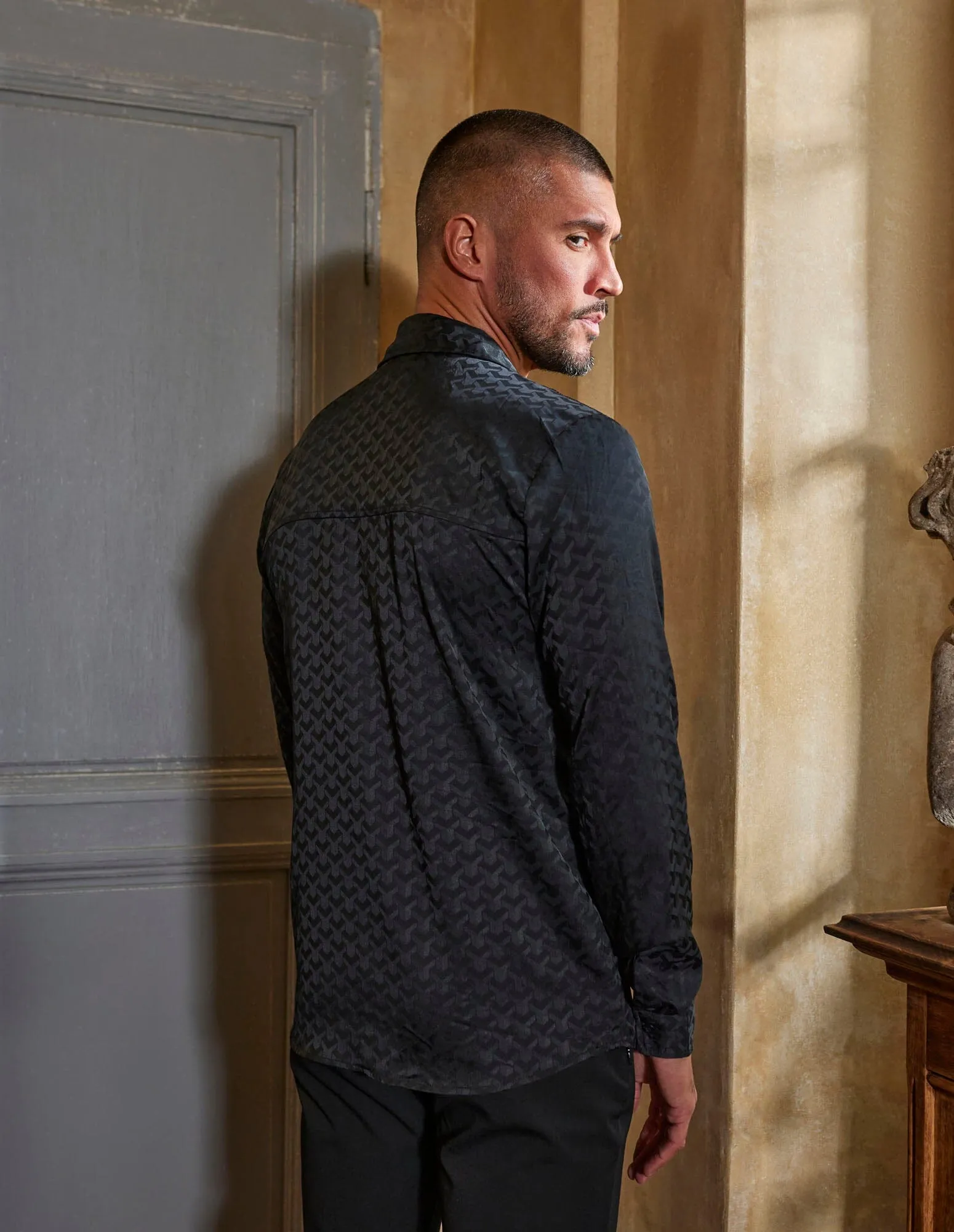 Jacquard Black Illusion Shirt