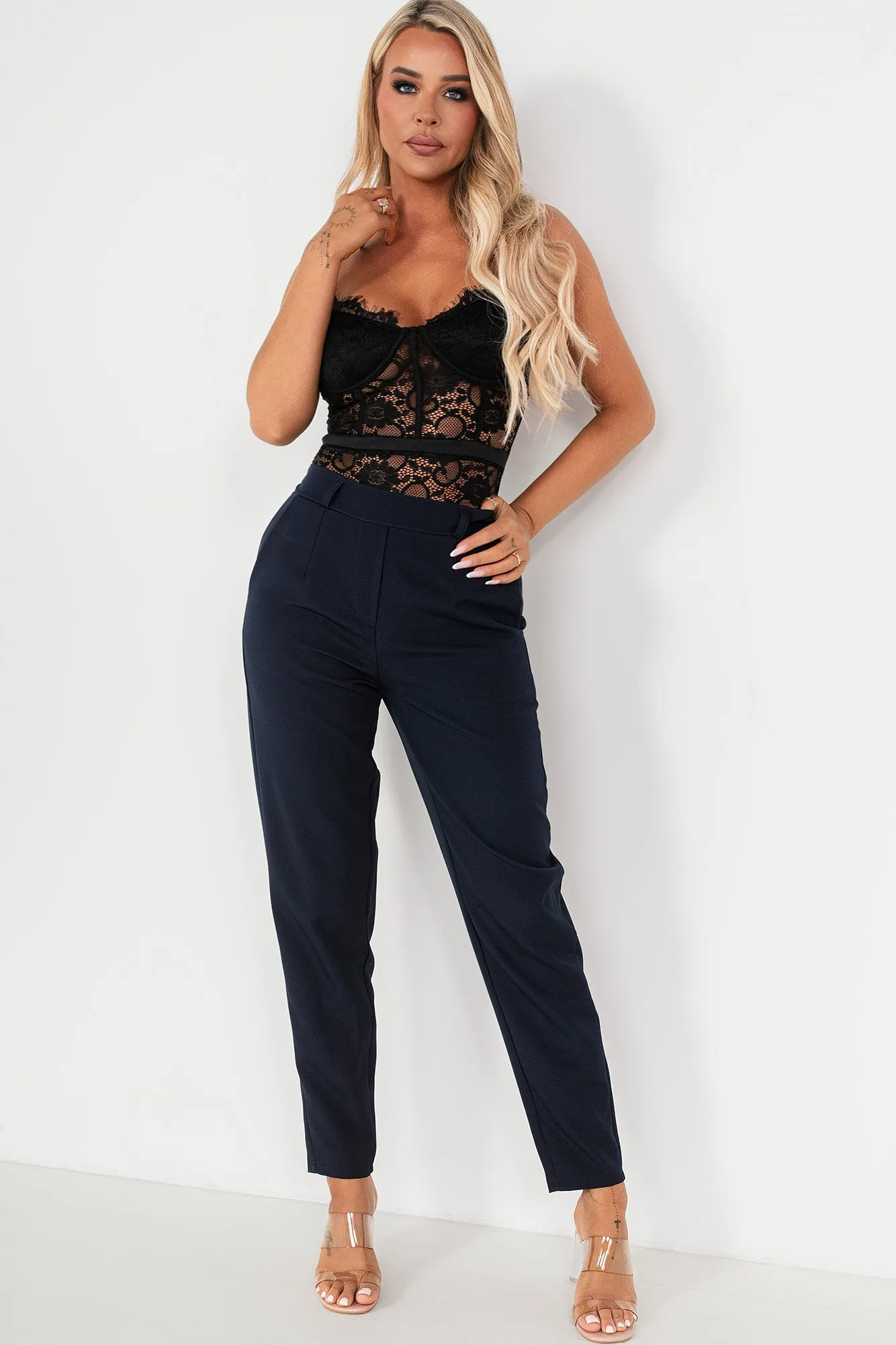 Jenna Navy Tailored Trousers