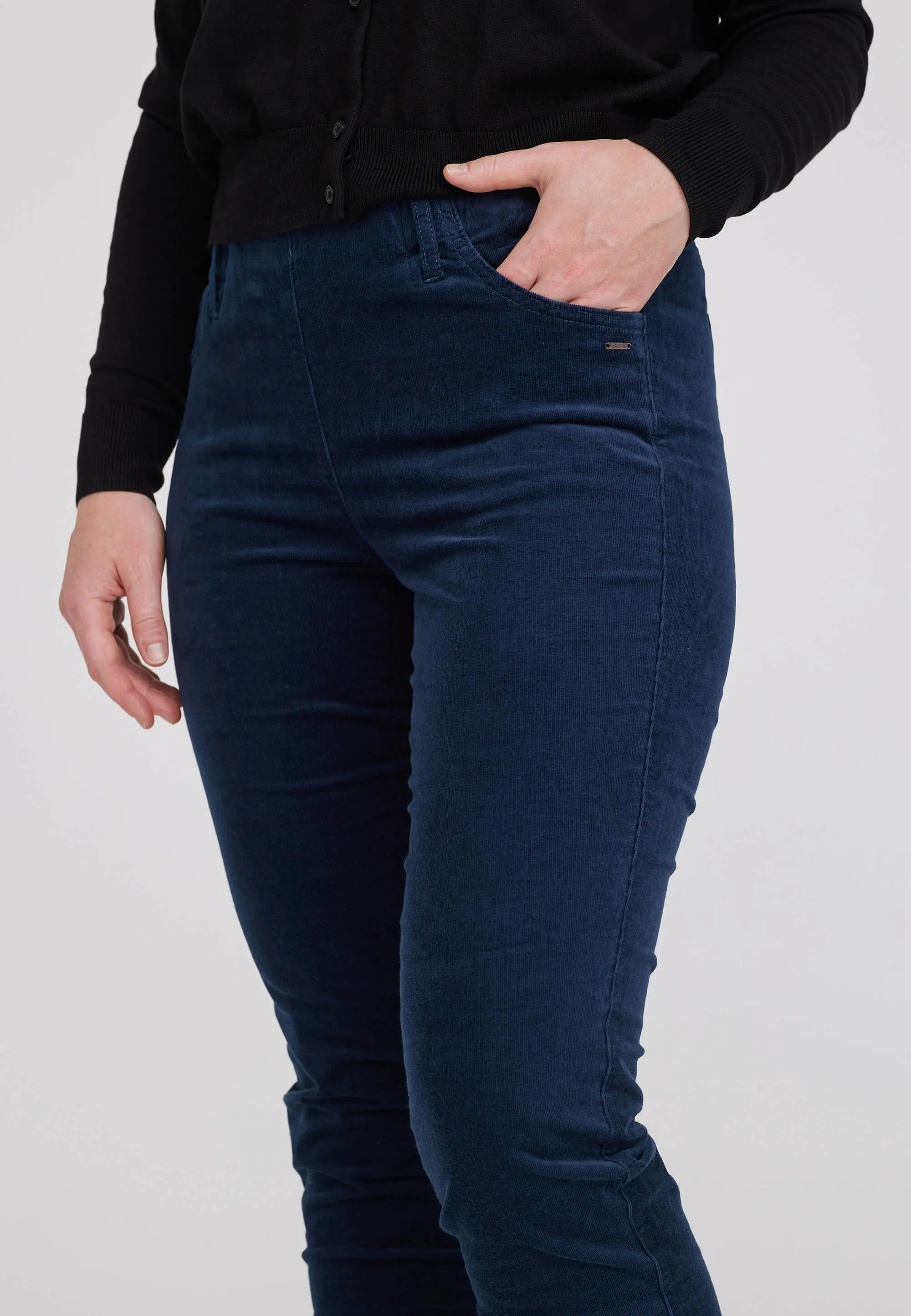 Kelly Regular Corduroy - Medium Length - Navy