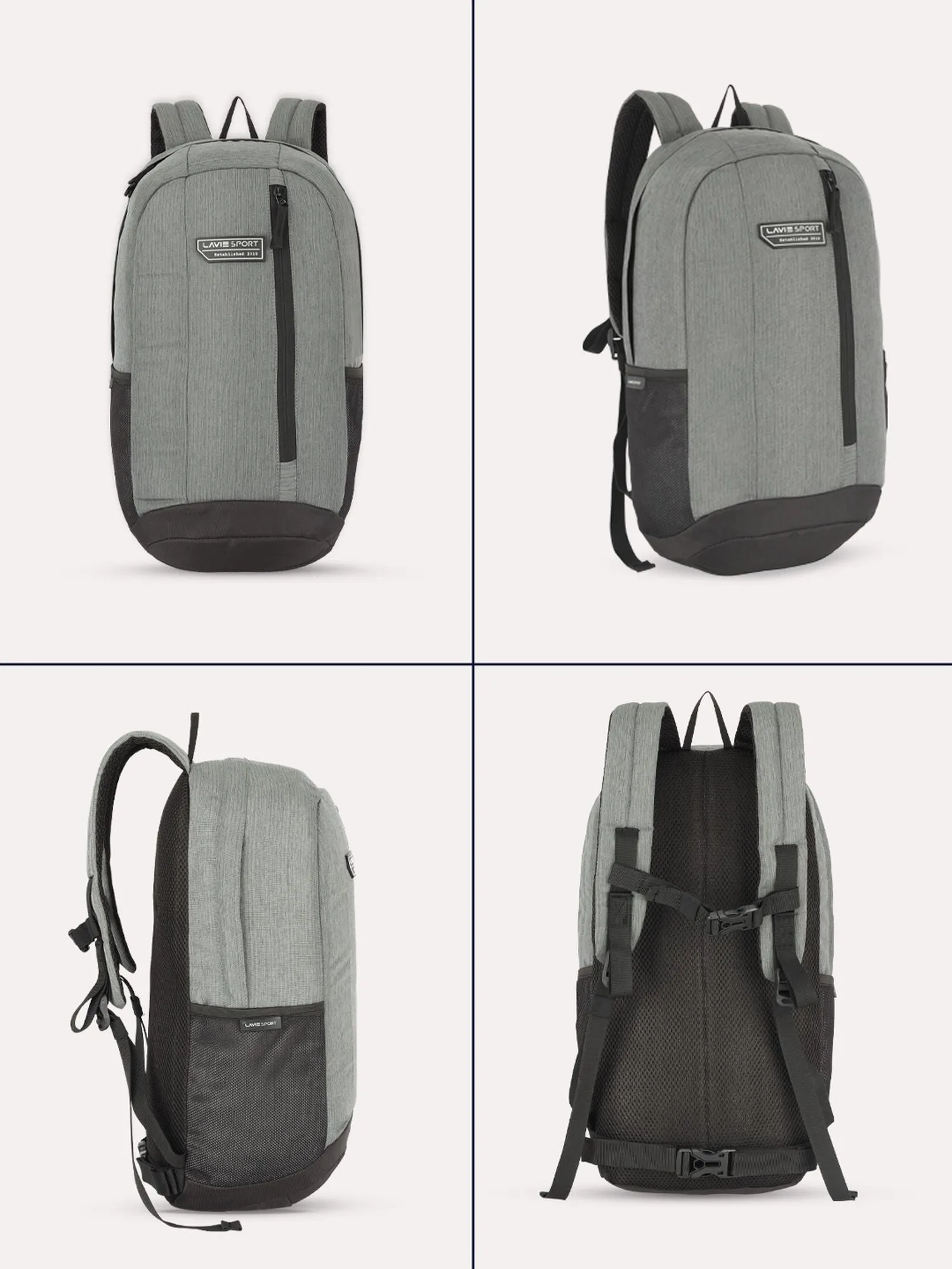 Lavie Sport 22L Ledge Casual Backpack for Girls and Boys|Men & Women Grey