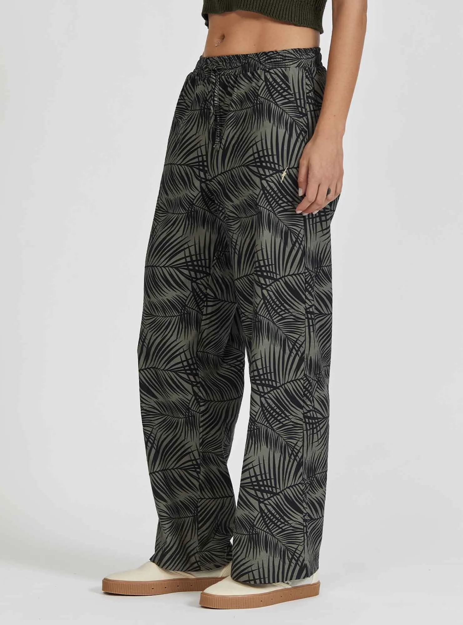 LINEN HIGH-WAISTED TROUSERS