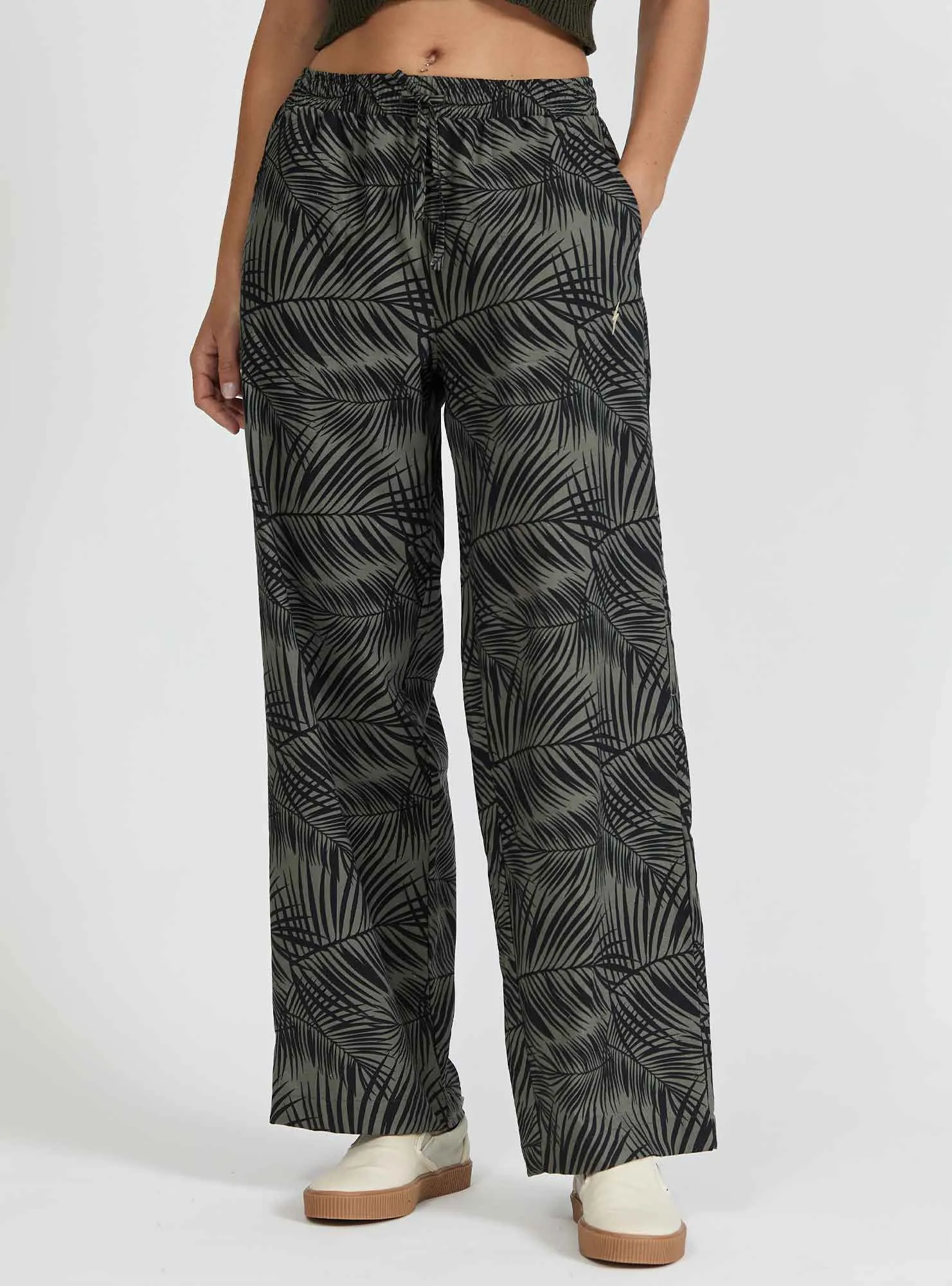 LINEN HIGH-WAISTED TROUSERS