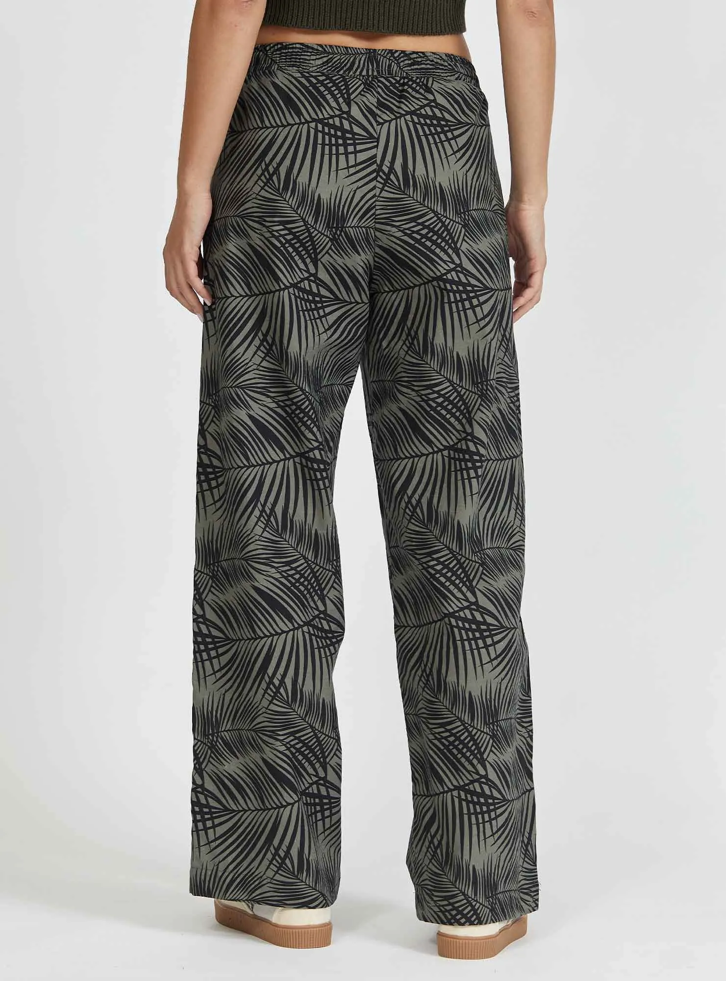 LINEN HIGH-WAISTED TROUSERS