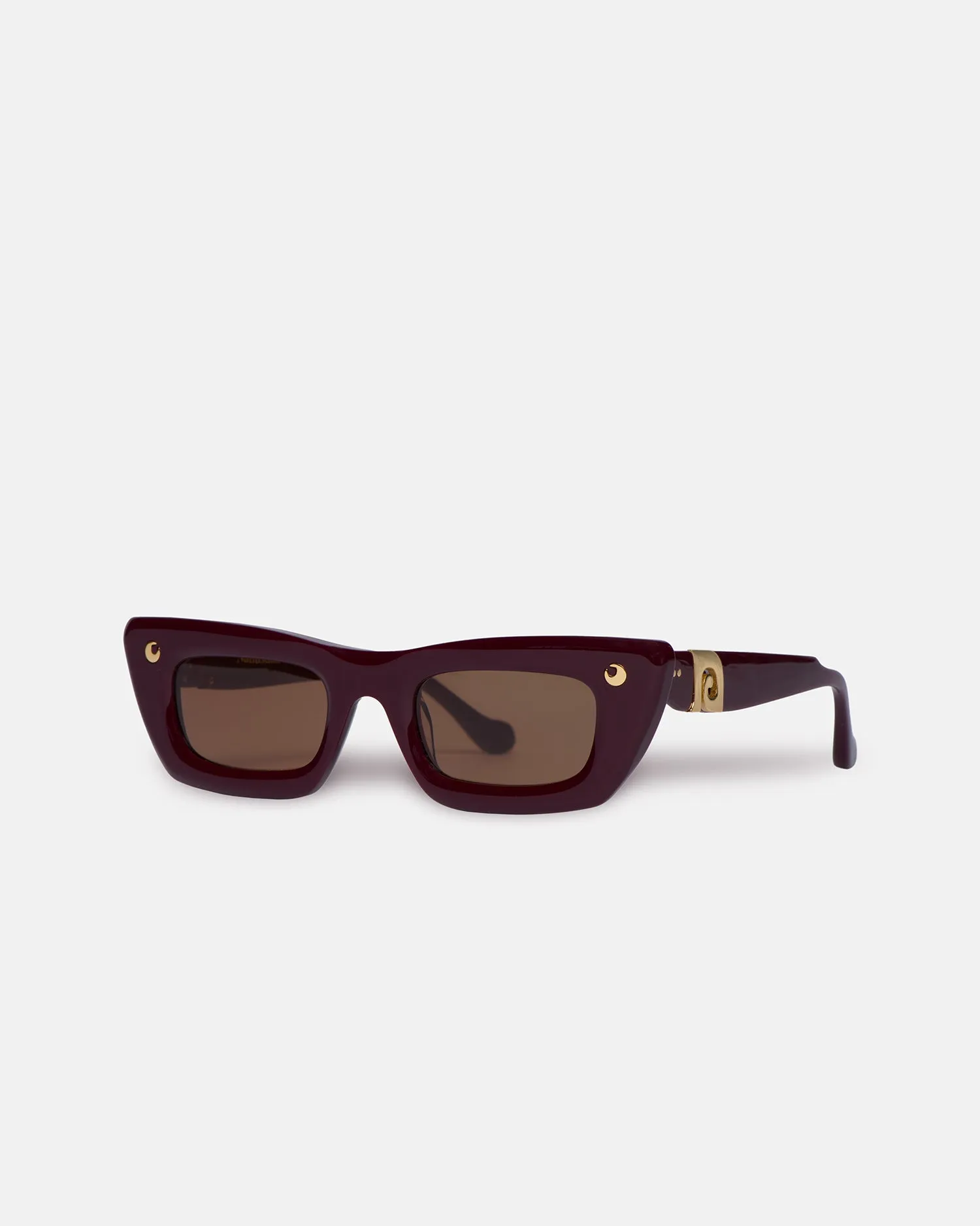 Londyn - Bio-Plastic Oversized Cat-Eye Sunglasses - Burgundy