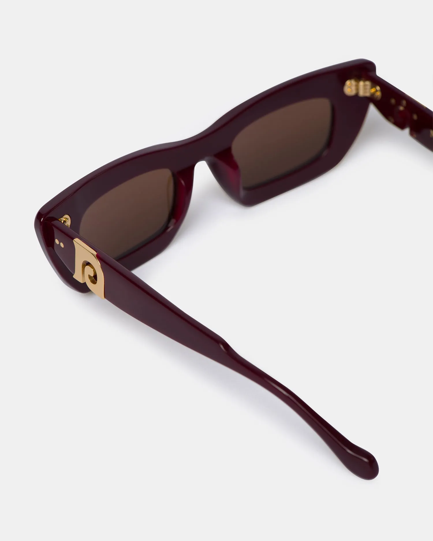 Londyn - Bio-Plastic Oversized Cat-Eye Sunglasses - Burgundy