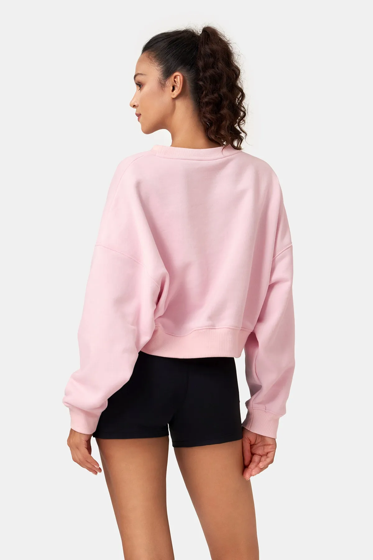 Loose Fit Short Batwing Sleeve Sweatshirt