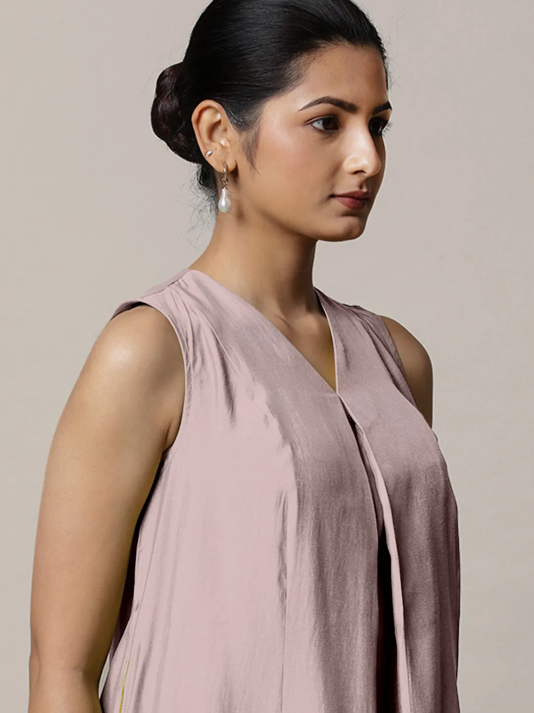 Mirha x Rozaana | A Line Kurta in Lilac with Thread Work | Coords or Only Kurta