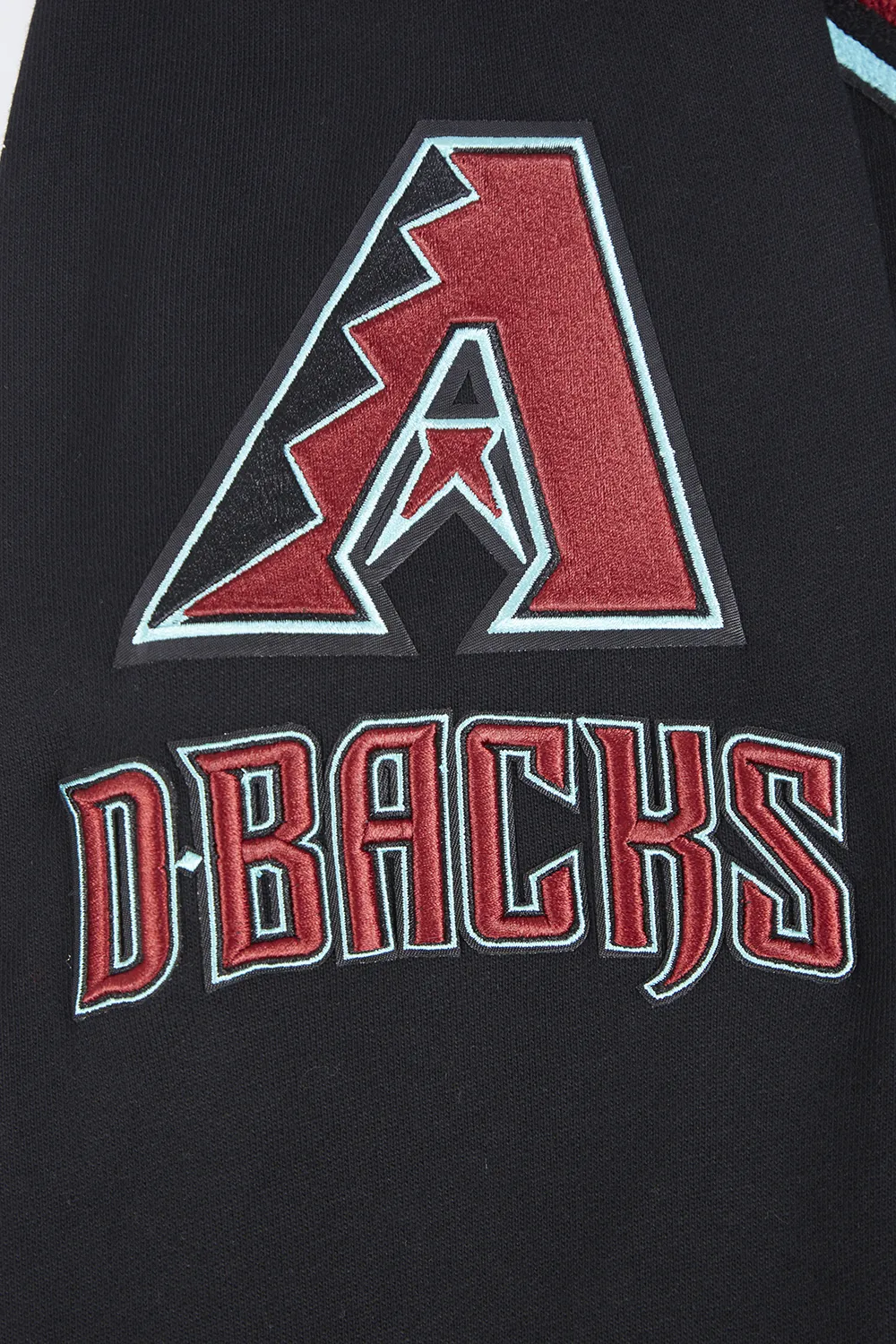 MLB ARIZONA DIAMONDBACKS MASHUP MEN'S RIB PO HOODIE (BLACK)