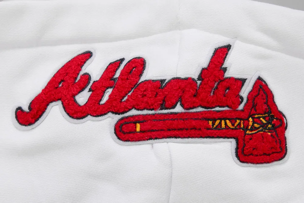 MLB ATLANTA BRAVES CLASSIC WOMEN'S PO HOODIE (WHITE)