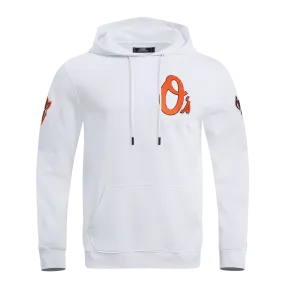 MLB BALTIMORE ORIOLES CLASSIC CHENILLE MEN'S PO HOODIE (WHITE)