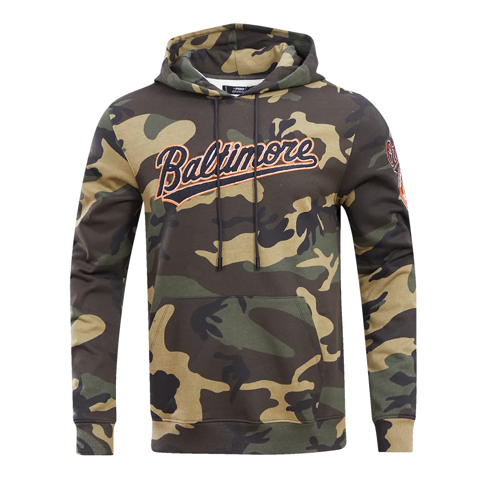 MLB BALTIMORE ORIOLES LOGO PRO TEAM MEN'S HOODIE (CAMO)