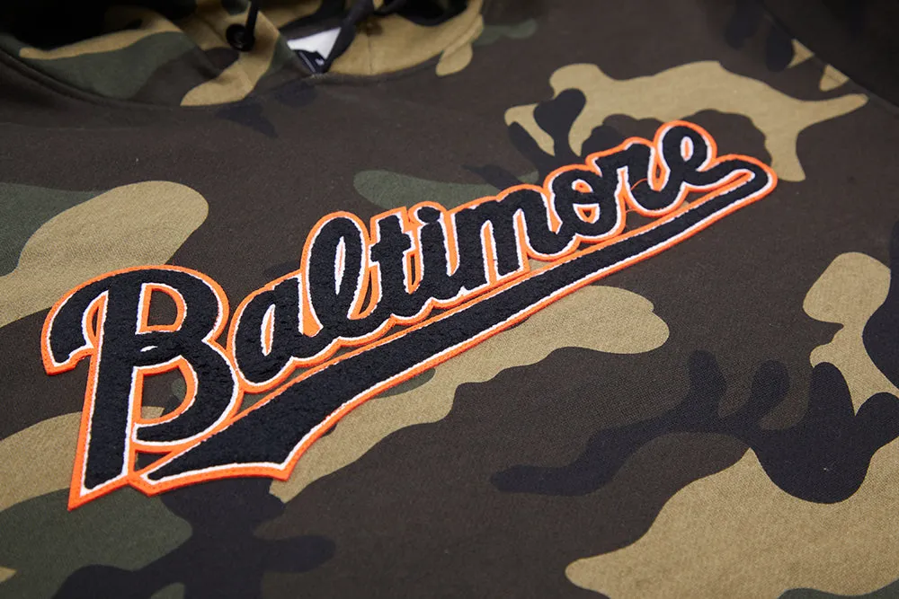 MLB BALTIMORE ORIOLES LOGO PRO TEAM MEN'S HOODIE (CAMO)